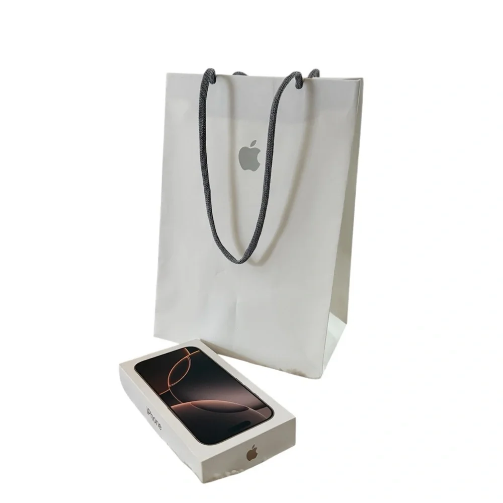 Apple Shopping Bag/iPhone 16 Pro Box - White